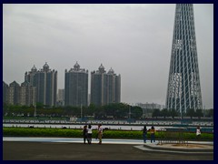 Huzhou district and Pearl River with the base of Canton Tower seen from ZNT.